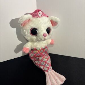 White and Pink Mermaid Plush Toy
